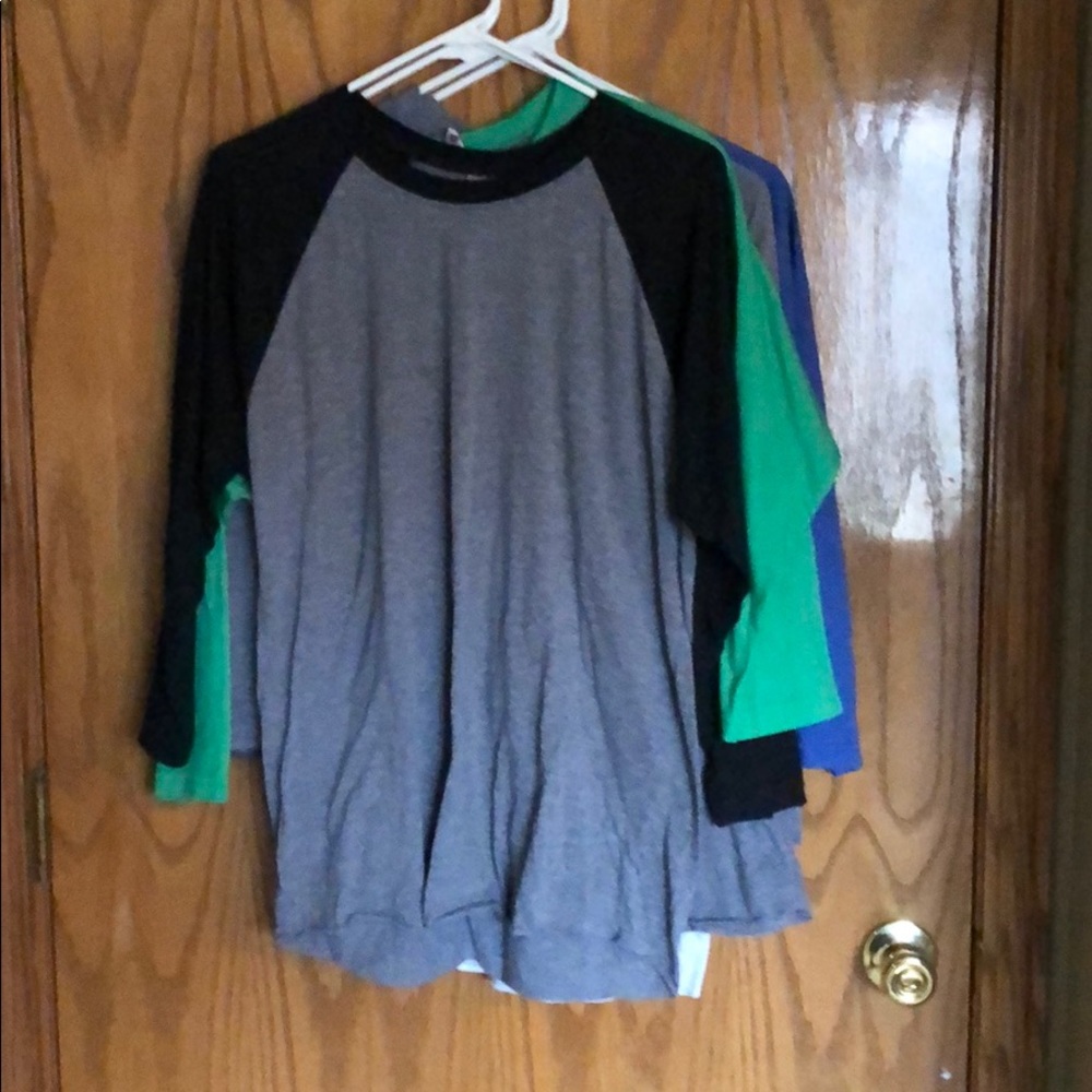 Set of 4 baseball tees
